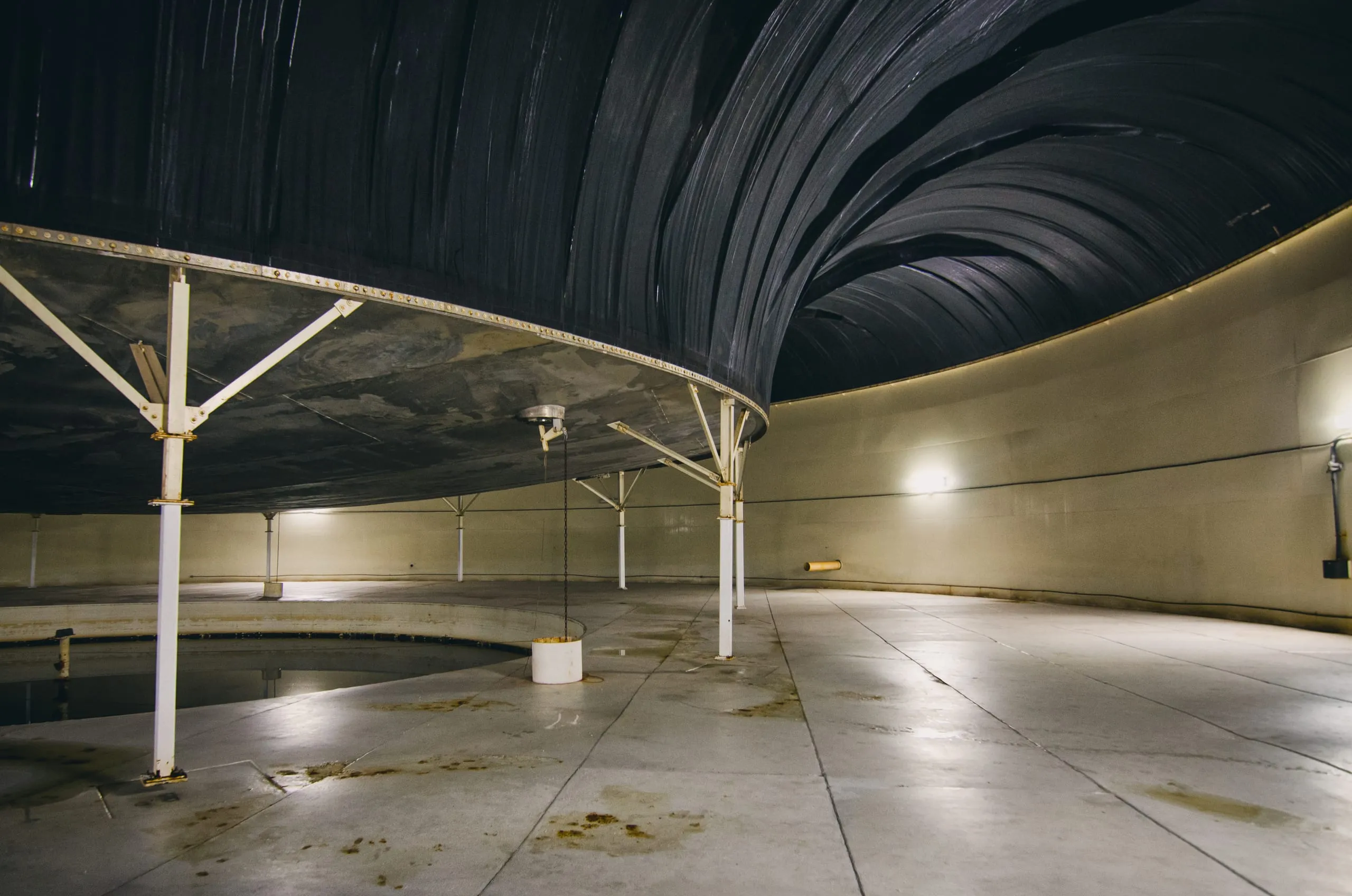 Interior membrane of the Biosphere 2 'lung' pressure dome, Arizona